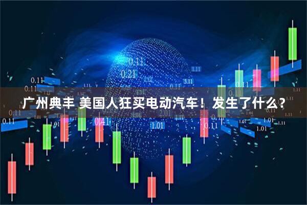 广州典丰 美国人狂买电动汽车！发生了什么？